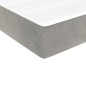 vidaXL Cama box spring con colchón terciopelo gris claro 200x200 cm vidaXL Cama box spring con colchón terciopelo gris claro 200x200 cm