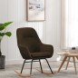 vidaXL Silla mecedora de tela marrón vidaXL Silla mecedora de tela marrón
