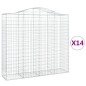 vidaXL Cestas gaviones 14 uds forma de arco hierro 200x50x180/200 cm vidaXL Cestas gaviones 14 uds forma de arco hierro 200x50x180/200 cm