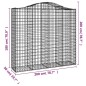 vidaXL Cestas gaviones 14 uds forma de arco hierro 200x50x180/200 cm vidaXL Cestas gaviones 14 uds forma de arco hierro 200x50x180/200 cm