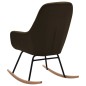 vidaXL Silla mecedora de tela marrón vidaXL Silla mecedora de tela marrón