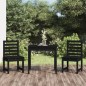 vidaXL Mesa y sillas de jardín 3 piezas madera maciza de pino negro vidaXL Mesa y sillas de jardín 3 piezas madera maciza de pino negro