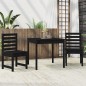 vidaXL Mesa y sillas de jardín 3 piezas madera maciza de pino negro vidaXL Mesa y sillas de jardín 3 piezas madera maciza de pino negro