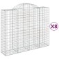 vidaXL Cestas de gaviones 8 uds forma de arco hierro 200x50x160/180 cm vidaXL Cestas de gaviones 8 uds forma de arco hierro 200x50x160/180 cm
