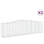vidaXL Cestas de gaviones 2 uds forma de arco hierro 400x50x100/120 cm vidaXL Cestas de gaviones 2 uds forma de arco hierro 400x50x100/120 cm