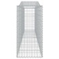 vidaXL Cestas de gaviones 2 uds forma de arco hierro 400x50x100/120 cm vidaXL Cestas de gaviones 2 uds forma de arco hierro 400x50x100/120 cm