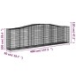 vidaXL Cestas de gaviones 2 uds forma de arco hierro 400x50x100/120 cm vidaXL Cestas de gaviones 2 uds forma de arco hierro 400x50x100/120 cm