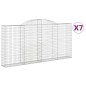 vidaXL Cestas de gaviones 7 uds forma de arco hierro 300x30x140/160 cm vidaXL Cestas de gaviones 7 uds forma de arco hierro 300x30x140/160 cm