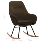 vidaXL Silla mecedora de tela marrón vidaXL Silla mecedora de tela marrón