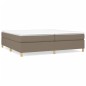 vidaXL Cama box spring con colchón tela gris taupe 200x200 cm vidaXL Cama box spring con colchón tela gris taupe 200x200 cm