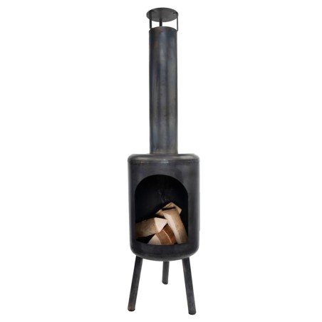 Esschert Design Calentador de terraza redondo negro