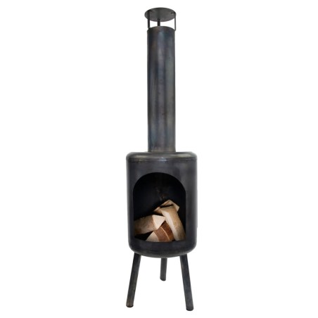 Esschert Design Calentador de terraza redondo negro