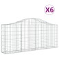 vidaXL Cestas de gaviones 6 uds forma de arco hierro 200x30x80/100 cm vidaXL Cestas de gaviones 6 uds forma de arco hierro 200x30x80/100 cm