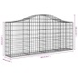 vidaXL Cestas de gaviones 6 uds forma de arco hierro 200x30x80/100 cm vidaXL Cestas de gaviones 6 uds forma de arco hierro 200x30x80/100 cm