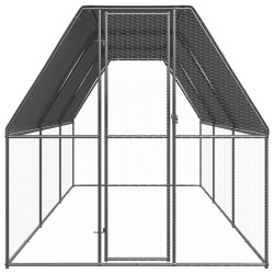 vidaXL Jaula gallinero de exterior de acero galvanizado 2x6x2 m