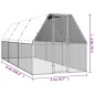 vidaXL Jaula gallinero de exterior de acero galvanizado 2x6x2 m vidaXL Jaula gallinero de exterior de acero galvanizado 2x6x2 m