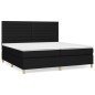 vidaXL Cama box spring con colchón tela negro 200x200 cm vidaXL Cama box spring con colchón tela negro 200x200 cm