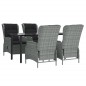 vidaXL Juego de comedor de jardín 5 piezas ratán sintético gris claro vidaXL Juego de comedor de jardín 5 piezas ratán sintético gris claro