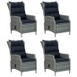 vidaXL Juego de comedor de jardín 5 piezas ratán sintético gris claro vidaXL Juego de comedor de jardín 5 piezas ratán sintético gris claro