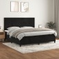 vidaXL Cama box spring con colchón terciopelo negro 200x200 cm vidaXL Cama box spring con colchón terciopelo negro 200x200 cm