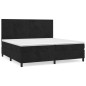 vidaXL Cama box spring con colchón terciopelo negro 200x200 cm vidaXL Cama box spring con colchón terciopelo negro 200x200 cm