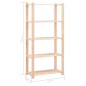 vidaXL Estantería 5 niveles 2 unidades madera pino maciza 250 kg vidaXL Estantería 5 niveles 2 unidades madera pino maciza 250 kg
