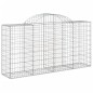 vidaXL Cestas de gaviones 3 uds forma de arco hierro 200x50x100/120cm vidaXL Cestas de gaviones 3 uds forma de arco hierro 200x50x100/120cm