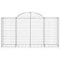 vidaXL Cestas de gaviones 3 uds forma de arco hierro 200x50x100/120cm vidaXL Cestas de gaviones 3 uds forma de arco hierro 200x50x100/120cm