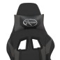 vidaXL Silla gaming con reposapiés cuero sintético negro gris vidaXL Silla gaming con reposapiés cuero sintético negro gris
