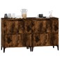 vidaXL Aparadores 2 uds madera contrachapada roble ahumado 60x35x70 cm vidaXL Aparadores 2 uds madera contrachapada roble ahumado 60x35x70 cm