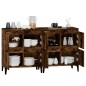 vidaXL Aparadores 2 uds madera contrachapada roble ahumado 60x35x70 cm vidaXL Aparadores 2 uds madera contrachapada roble ahumado 60x35x70 cm