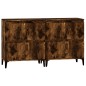 vidaXL Aparadores 2 uds madera contrachapada roble ahumado 60x35x70 cm vidaXL Aparadores 2 uds madera contrachapada roble ahumado 60x35x70 cm