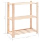 vidaXL Estantería 3 niveles 3 unidades madera pino maciza 150 kg vidaXL Estantería 3 niveles 3 unidades madera pino maciza 150 kg