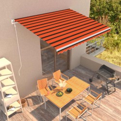 vidaXL Toldo automático retráctil naranja y marrón 400x300 cm