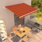 vidaXL Toldo automático retráctil naranja y marrón 400x300 cm vidaXL Toldo automático retráctil naranja y marrón 400x300 cm