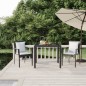 vidaXL Set comedor de jardín 3 pzas con cojines ratán sintético negro vidaXL Set comedor de jardín 3 pzas con cojines ratán sintético negro