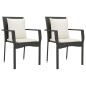 vidaXL Set comedor de jardín 3 pzas con cojines ratán sintético negro vidaXL Set comedor de jardín 3 pzas con cojines ratán sintético negro