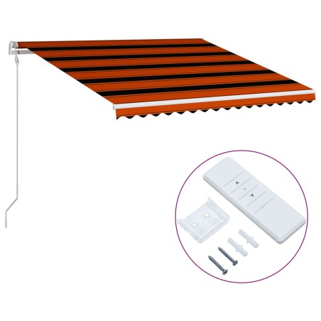 vidaXL Toldo automático retráctil naranja y marrón 400x300 cm