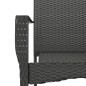 vidaXL Set comedor de jardín 3 pzas con cojines ratán sintético negro vidaXL Set comedor de jardín 3 pzas con cojines ratán sintético negro