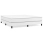 vidaXL Cama box spring con colchón cuero sintético blanco 160x200 cm