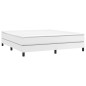 vidaXL Cama box spring con colchón cuero sintético blanco 160x200 cm