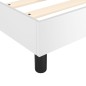 vidaXL Cama box spring con colchón cuero sintético blanco 160x200 cm
