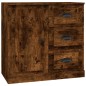 vidaXL Aparadores 2 piezas madera contrachapada roble ahumado vidaXL Aparadores 2 piezas madera contrachapada roble ahumado