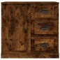 vidaXL Aparadores 2 piezas madera contrachapada roble ahumado vidaXL Aparadores 2 piezas madera contrachapada roble ahumado