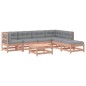 vidaXL Juego de muebles jardín 7 pzas y cojines madera abeto Douglas