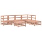 vidaXL Juego de muebles jardín 7 pzas y cojines madera abeto Douglas