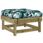 vidaXL Juego de muebles jardín 5 pzas y cojines madera pino impregnada