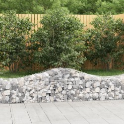 vidaXL Cestas de gaviones 14 uds forma de arco hierro 200x50x40/60 cm