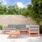 vidaXL Juego de muebles jardín 6 pzas y cojines madera abeto Douglas