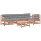 vidaXL Juego de muebles jardín 6 pzas y cojines madera abeto Douglas